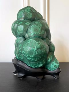 Malachite Rock on Display Stand as a Chinese Scholar Stone - 2815838