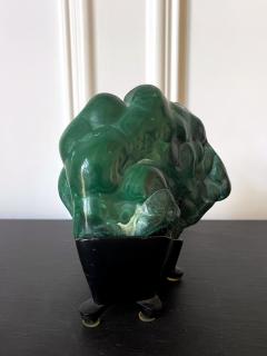 Malachite Rock on Display Stand as a Viewing Stone - 2773711