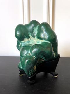 Malachite Rock on Display Stand as a Viewing Stone - 2773712