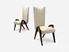 Malatesta Masson Beige Fabric Wood Occasional Chairs Italy 1950s - 4356833
