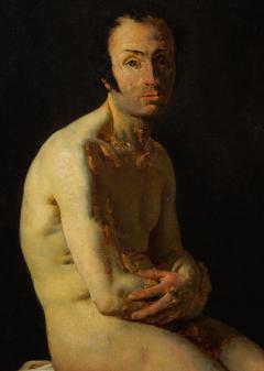 Male Nude Seated on Studio Block - 1372862