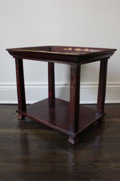 Mandarin Red Crackled Lacquer Tray Table - 3148078