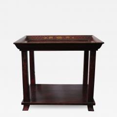 Mandarin Red Crackled Lacquer Tray Table - 3150592