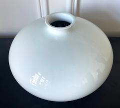 Manji Inoue Contemporary Japanese White Glaze Ceramic Vase by Inoue Manji - 2392029