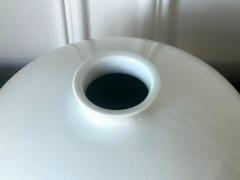 Manji Inoue Contemporary Japanese White Glaze Ceramic Vase by Inoue Manji - 2392030