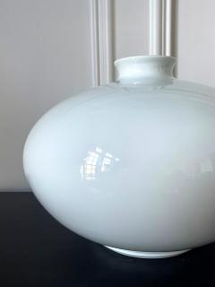 Manji Inoue Contemporary Japanese White Glaze Ceramic Vase by Inoue Manji - 2392032