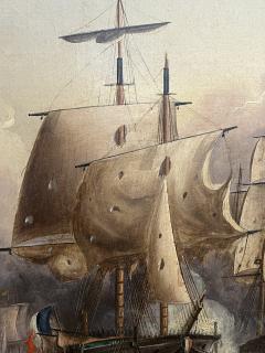 Manner of Sir George Chambers The Battle of Trafalgar oil on canvas  - 4625163
