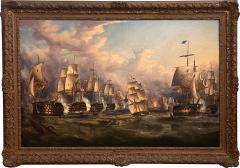 Manner of Sir George Chambers The Battle of Trafalgar oil on canvas  - 4626936