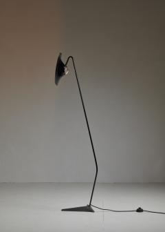 Manta Ray Black Metal Floor Lamp Manner of Serge Mouille France 1950s - 968509