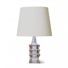 Mantorp Glasbruk Pair of Totemic Textured Crystal Table Lamps by Mantorp Glasbruk - 2275351