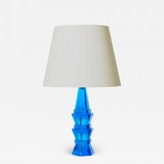 Mantorp Glasbruk Table Lamp in Vivid Aqua Glass by Mantorp Glasbruk - 2895859