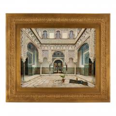 Manuel L pez Cantero Spanish Orientalist oil painting of the Alc zar of Seville by L pez Cantero - 4039312