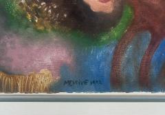 Manuel Mendive Vintage Mixed Media Abstract Painting by Manuel Mendive Signed Dated 92 - 4506738