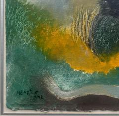 Manuel Mendive Vintage Mixed Media Abstract Painting by Manuel Mendive Signed Dated 92 - 4506743