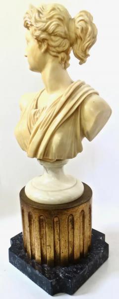 Marble Simulated Bust of Artemis Greece circa 1950s - 3158352