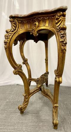 Marble Top Louis XV Style Console Table by Jansen Exquisite Carved Details 1920s - 2921305