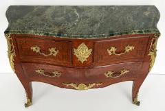 Marble Top Three Drawer Commode with Marquetry and Gilt Bronze Mounts 20th C - 3521933