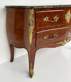 Marble Top Three Drawer Commode with Marquetry and Gilt Bronze Mounts 20th C - 3521936