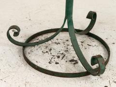 Marble Topped Garden or Pub Table with Green Iron Base French 20th c  - 3556959