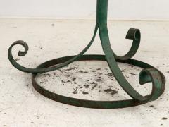 Marble Topped Garden or Pub Table with Green Iron Base French 20th c  - 3556960