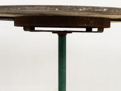 Marble Topped Garden or Pub Table with Green Iron Base French 20th c  - 3556961