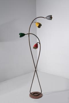 Marble and Aluminum Italian Floor Lamp - 3665994