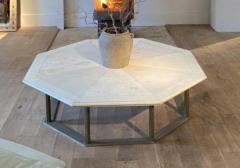 Marble and Steel Octagonal Low Table - 2201447