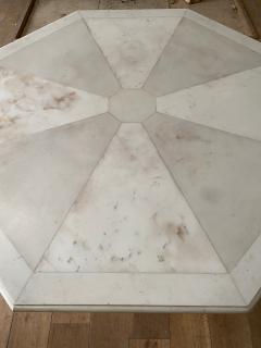 Marble and Steel Octagonal Low Table - 2201448