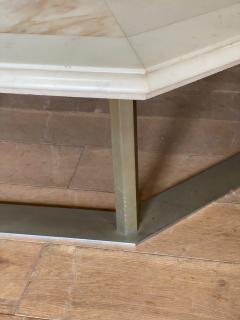 Marble and Steel Octagonal Low Table - 2201450