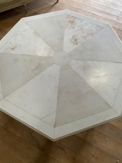 Marble and Steel Octagonal Low Table - 2201452