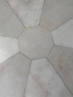 Marble and Steel Octagonal Low Table - 2201453
