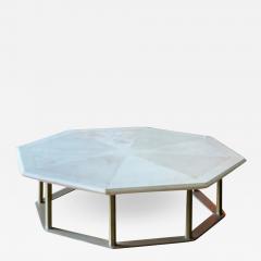 Marble and Steel Octagonal Low Table - 2203040