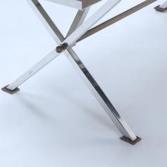 Marble top table on chrome base Signed Jean Charles for Maison Charles C 1970 - 3236960