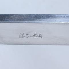 Marble top table on chrome base Signed Jean Charles for Maison Charles C 1970 - 3236961