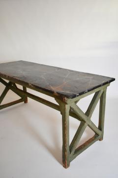 Marble trompe loeil console table 1920s  - 4695790