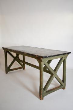 Marble trompe loeil console table 1920s  - 4695793