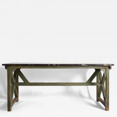 Marble trompe loeil console table 1920s  - 4702066