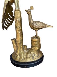 Marbro Brass Peacock Table Lamp 1950 - 4822462