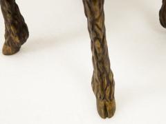 Marc Bankowsky Stool goat leg in patinated bronze and velvet by Marc Bankowsky - 1059872