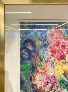 Marc Chagall Bouquet De Fleurs Lithograph Framed - 2938587