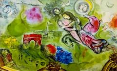 Marc Chagall Marc Chagall Romeo Juliet Original Lithograph Signed Framed 1975 - 3952241