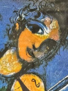 Marc Chagall Marc Chagall Serigraph Blue Violinist Facsimile Signed Numbered and Framed - 3907096