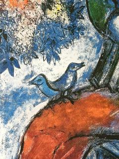 Marc Chagall Marc Chagall Serigraph Blue Violinist Facsimile Signed Numbered and Framed - 3907098