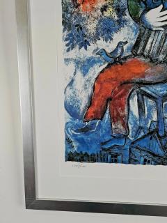 Marc Chagall Marc Chagall Serigraph Blue Violinist Facsimile Signed Numbered and Framed - 3907100