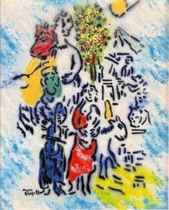 Marc Chagall Posthumorous Marc Chagall Enamel on Copper plate artwork - 4369226