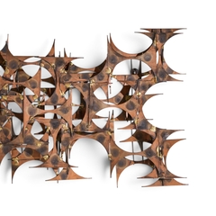 Marc Creates Marc Creates Mid Century Brutalist Metal Wall Sculpture - 4713958