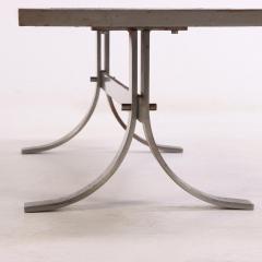 Marc D Haenens A Brutalist Steel and Ceramic Coffee Table by Marc D Haenens C 1970  - 4252517