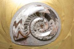 Marc DHaenens Important Marc DHaenens Coffee Table with Inlaid Polished Ammonite - 265915