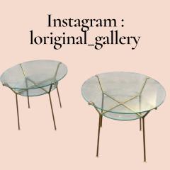 Marc Du Plantier 1940s Gilt Wrought iron side tables attributed to Marc Duplantier - 4502152