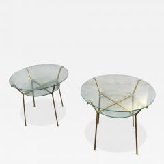 Marc Du Plantier 1940s Gilt Wrought iron side tables attributed to Marc Duplantier - 4504126